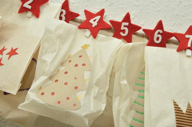 Adventskalender aus Butterbrottüten